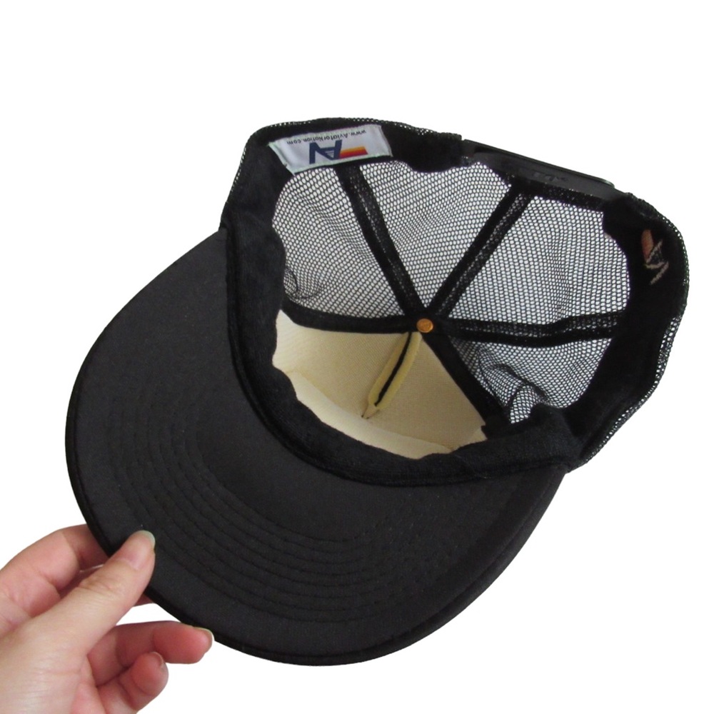 Aviator Nation Turn It Up Trucker Hat Bolt Black Mesh Adjustable Snapback Cap - Picture 7 of 8